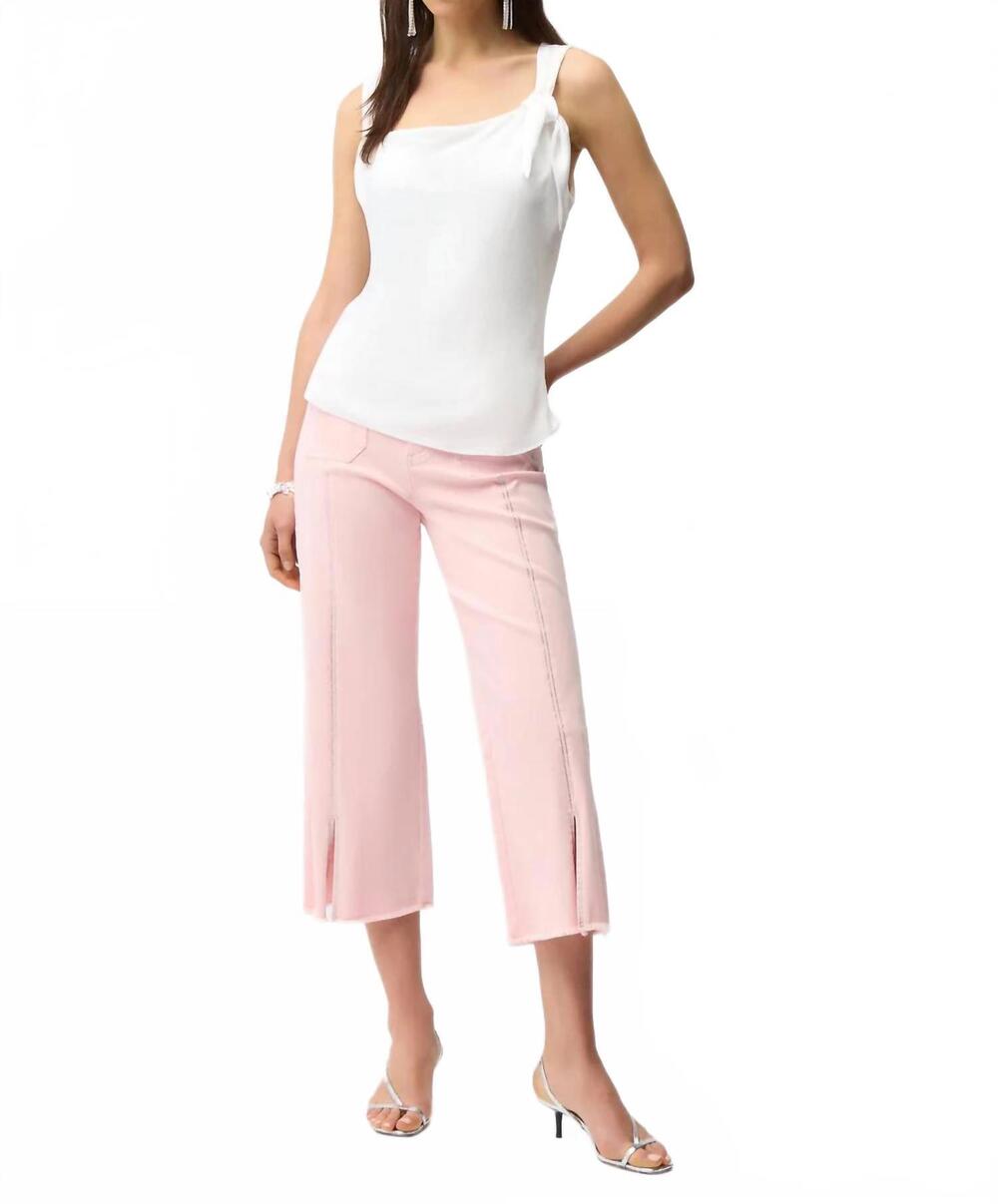 NEW JOSEPH RIBKOFF embellished front seam jeans in petal pink